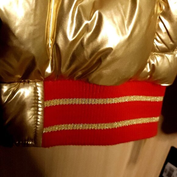 GIII For Her Kansas City Chiefs Womens New Metallic Gold Red Puffer Jacket Small - Picture 6 of 10